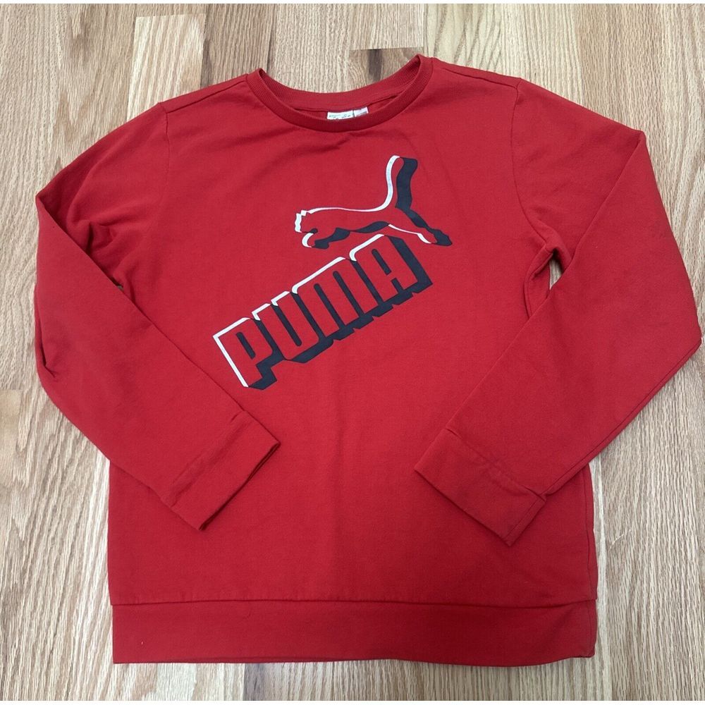 Puma Pullover Sweater - Size Youth Large -14-16 Red Color